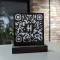 QR code меню ресторана зі стабілізованої деревени (двосторонній) 